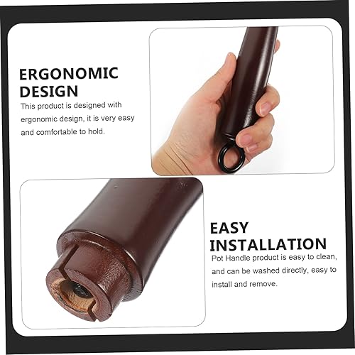 Miniatura 8 de 2 piezas de mango de wok mango de sartén accesorios de wok mango extraíble mango de sartén mango de agarre para olla caliente, mango de sartén mango