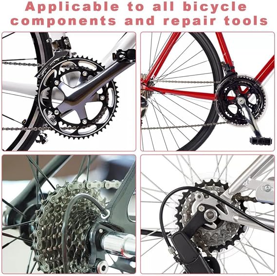MTB Hydraulic Disc Brakes Set, Left Front 800mm Right Rear 1450mm Hydraulic Brake Set, Aluminum Alloy Hydraulic Disc Bike Brake Kit, 4-Piston Bicycle Brakes Oil Pressure Disc Brake Set Blue