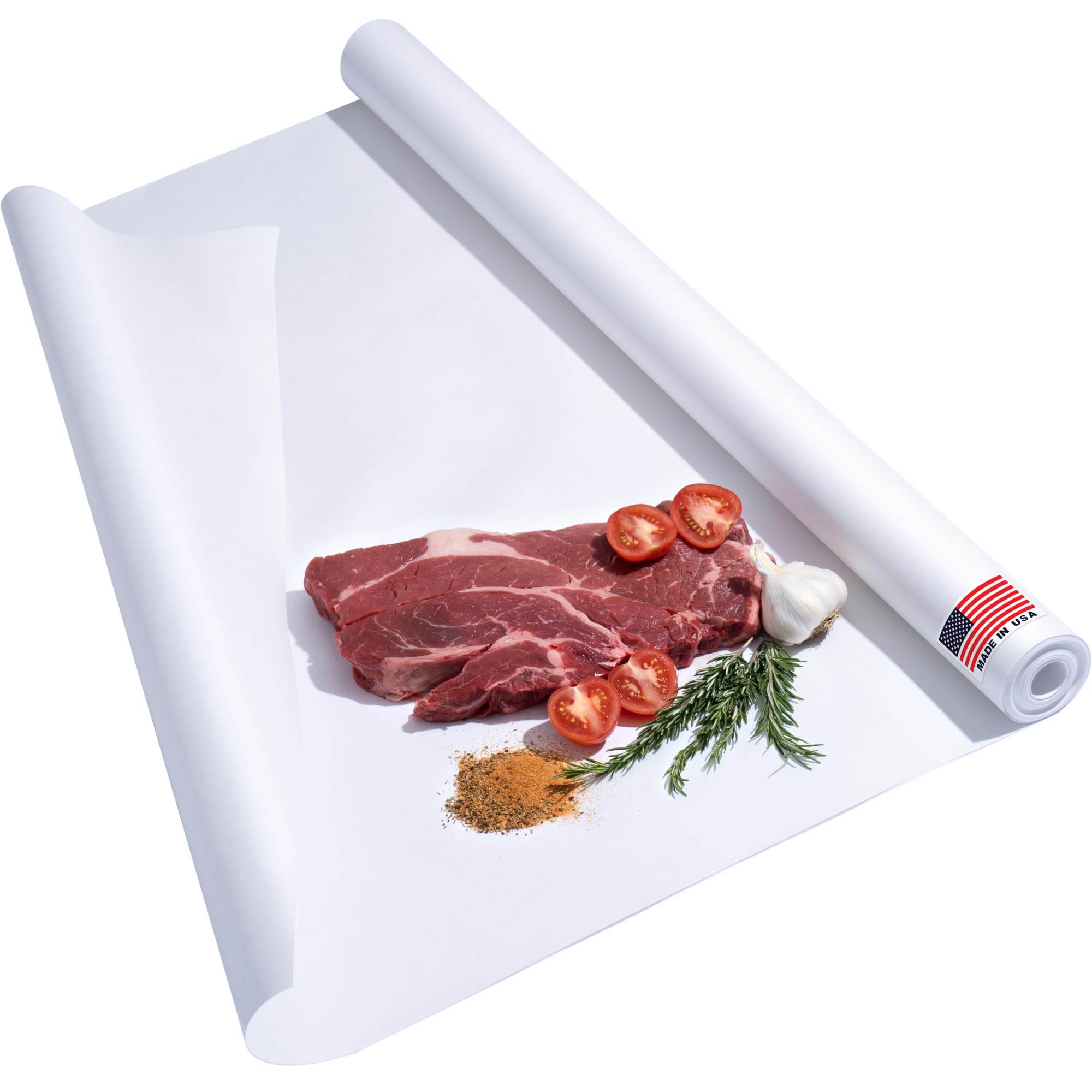 Rollo de papel de carnicero blanco de 36 pulgadas x 100 pies, hecho en Estados Unidos, papel de carnicero transpirable de grado alimenticio, perfecto para barbacoa, ahumar carne, envolver