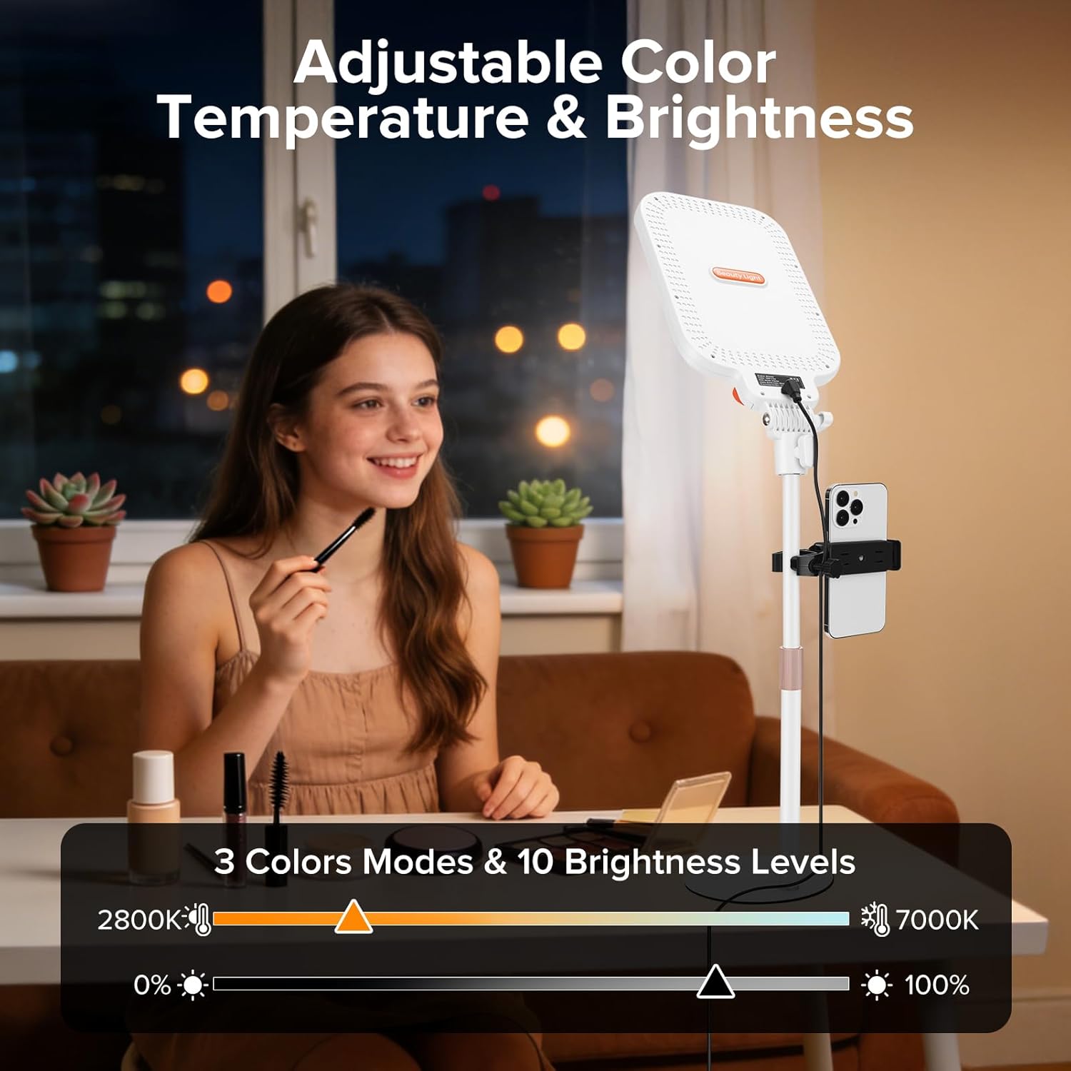 9" Large Ring Light with Stand, 7000K Professional Full-Screen Big Ring Light with Phone Holder, Selfie Light with Remote for Photography, TikTok, YouTube, Live Stream, Makeup