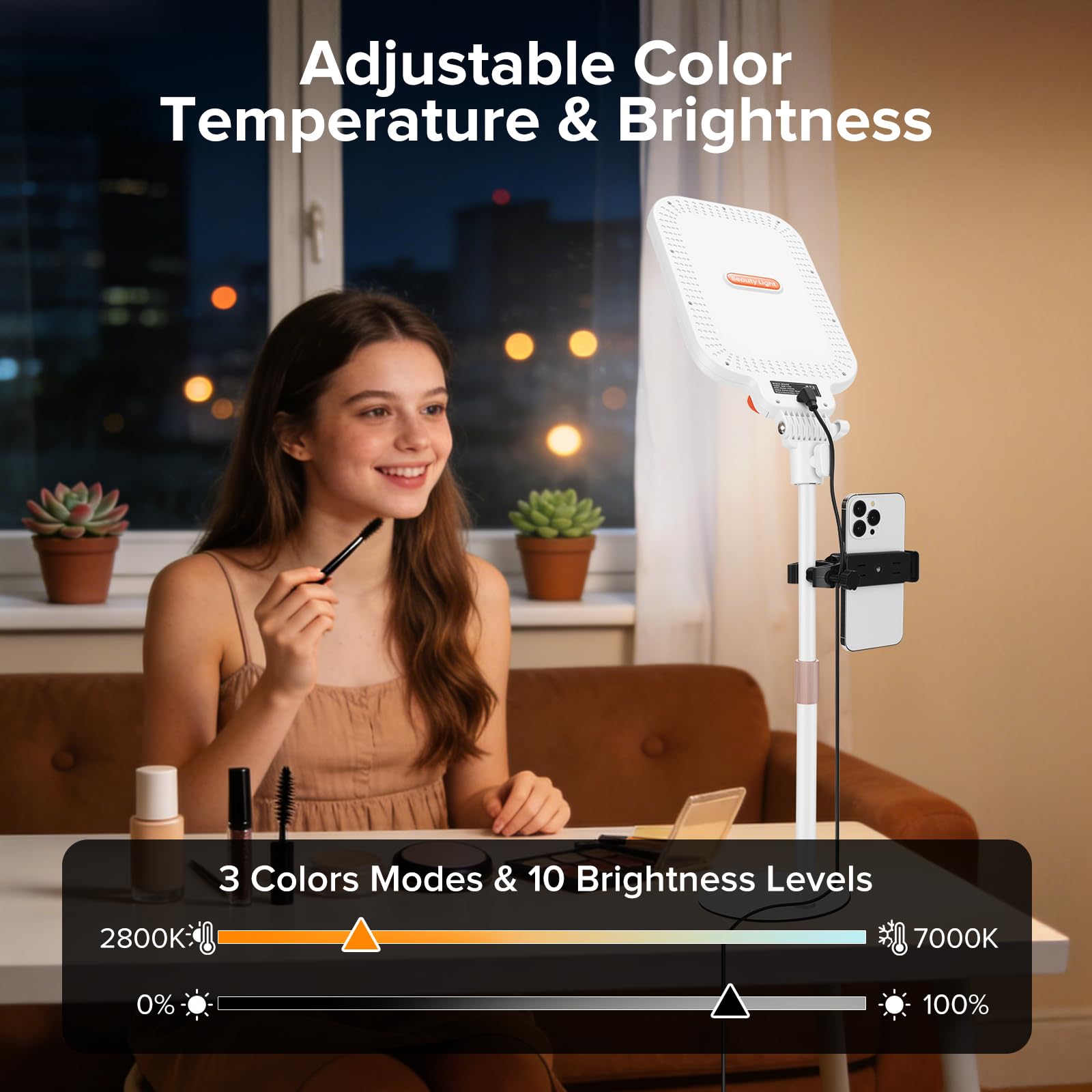 Grande anello luminoso da 9 pollici con supporto, 7000 K professionale a schermo intero grande anello luminoso con supporto per telefono, luce selfie con telecomando per fotografia, TikTok