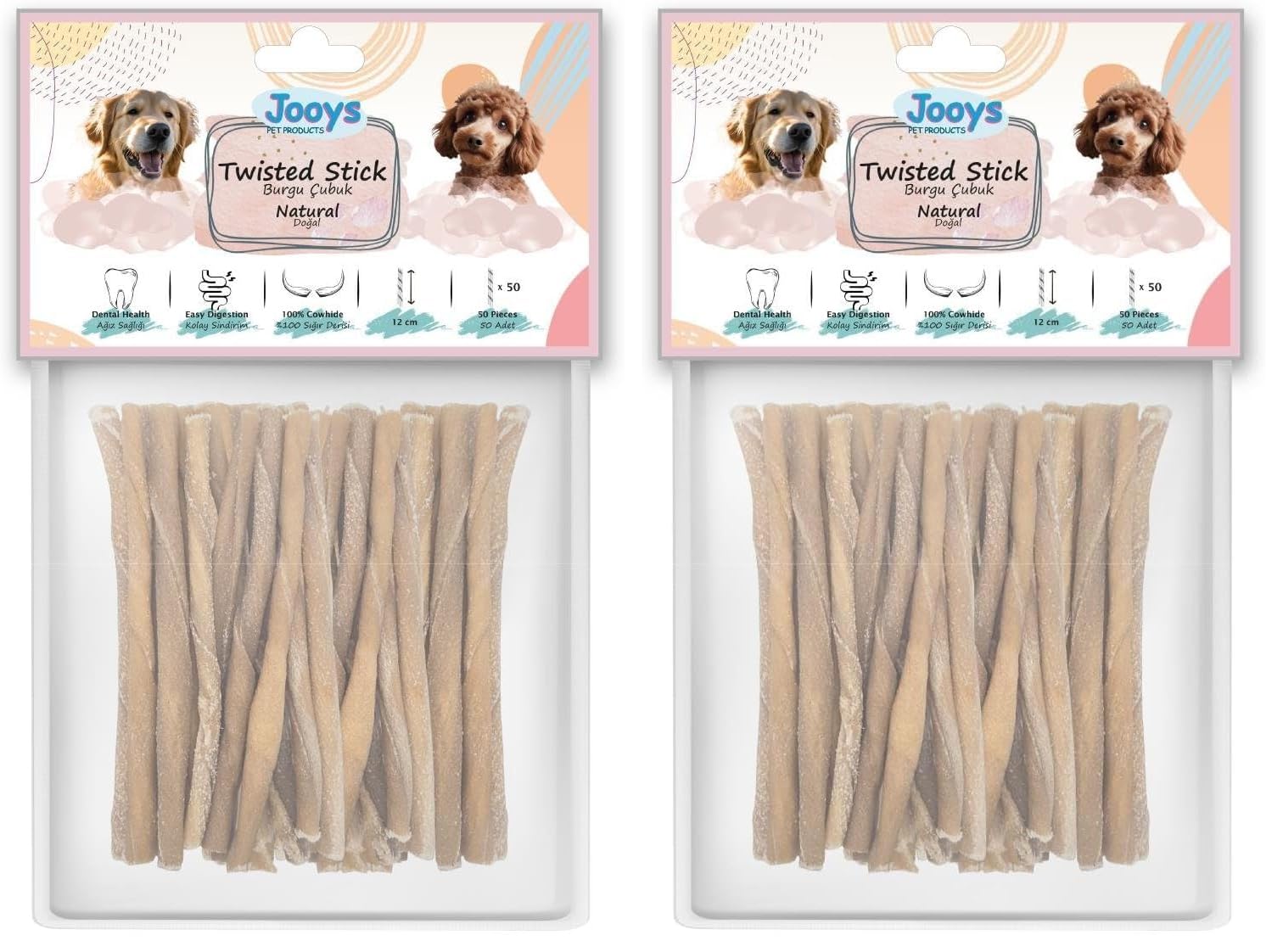 Doğal Burgu Çubuk 12 cm – 50'li (2 paketi)