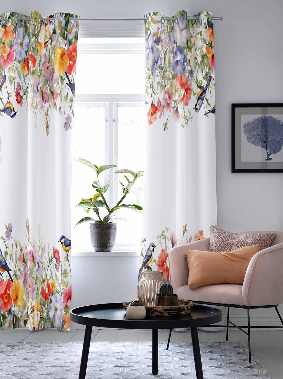 Cortinas De Ventana Color Crema Borgoña Para Dormitorio, 72 Pulgadas De  Largo, Decoración De Colibríes, Cortinas Para Sala De Estar, Juego De 2  Paneles De 84 Pulgadas De Ancho X 72, image size:1195x1600