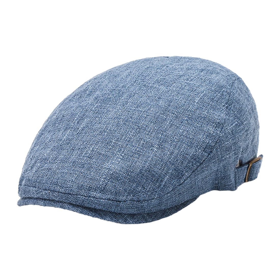 Regulowany Bawełna Czapka Płaskie Baski Coppola Bawełna Basków - Szkocki Kapelusz Płaski Czapka Newsboy Gatsby Irlandzki Kabbie Hat, #B06 - niebieski, 56-60