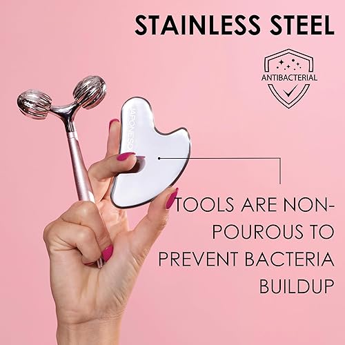 Miniatura 3 de JAPONESQUE SKINTherapy - Herramienta de contorno facial en V para drenaje linfático, masaje facial, alivia la tensión y mejora la absorción de