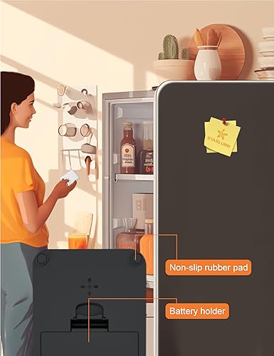Miniatura 6 de Reloj electrónico de temporizador de cocina, bonito temporizador digital para tiempo de descanso, cocina, gimnasio, reuniones, aula (batería AA no