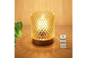 LINEWAY Battery Operated Table Lamp with Remote Control