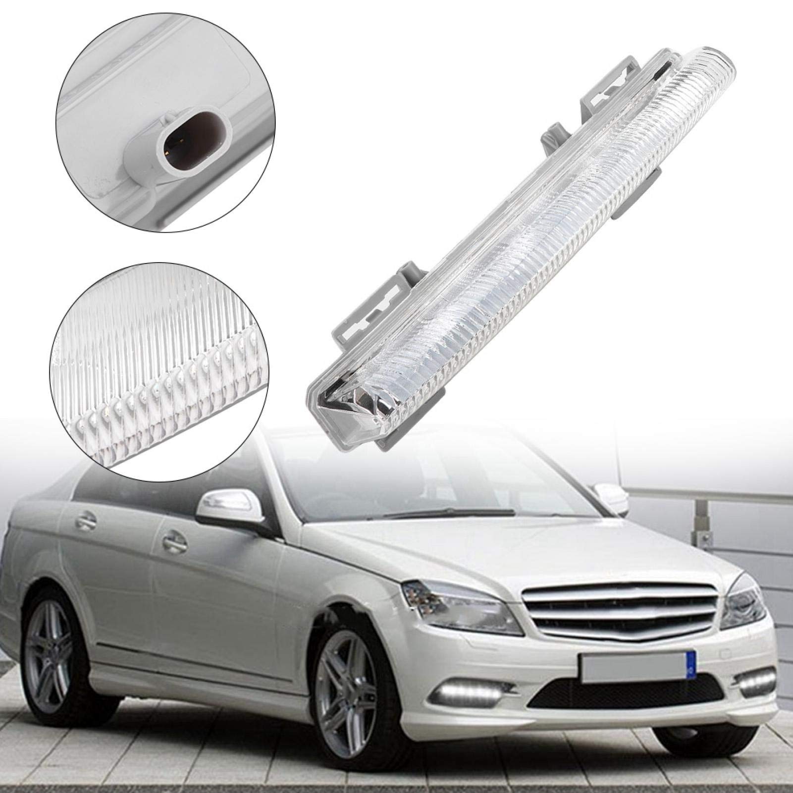 Luce diurna impermeabile anti-UV LED DRL, lampada diurna per auto ABS anticorrosione, per Mercedes-Benz W204 Mercedes-Benz W212(Right light)