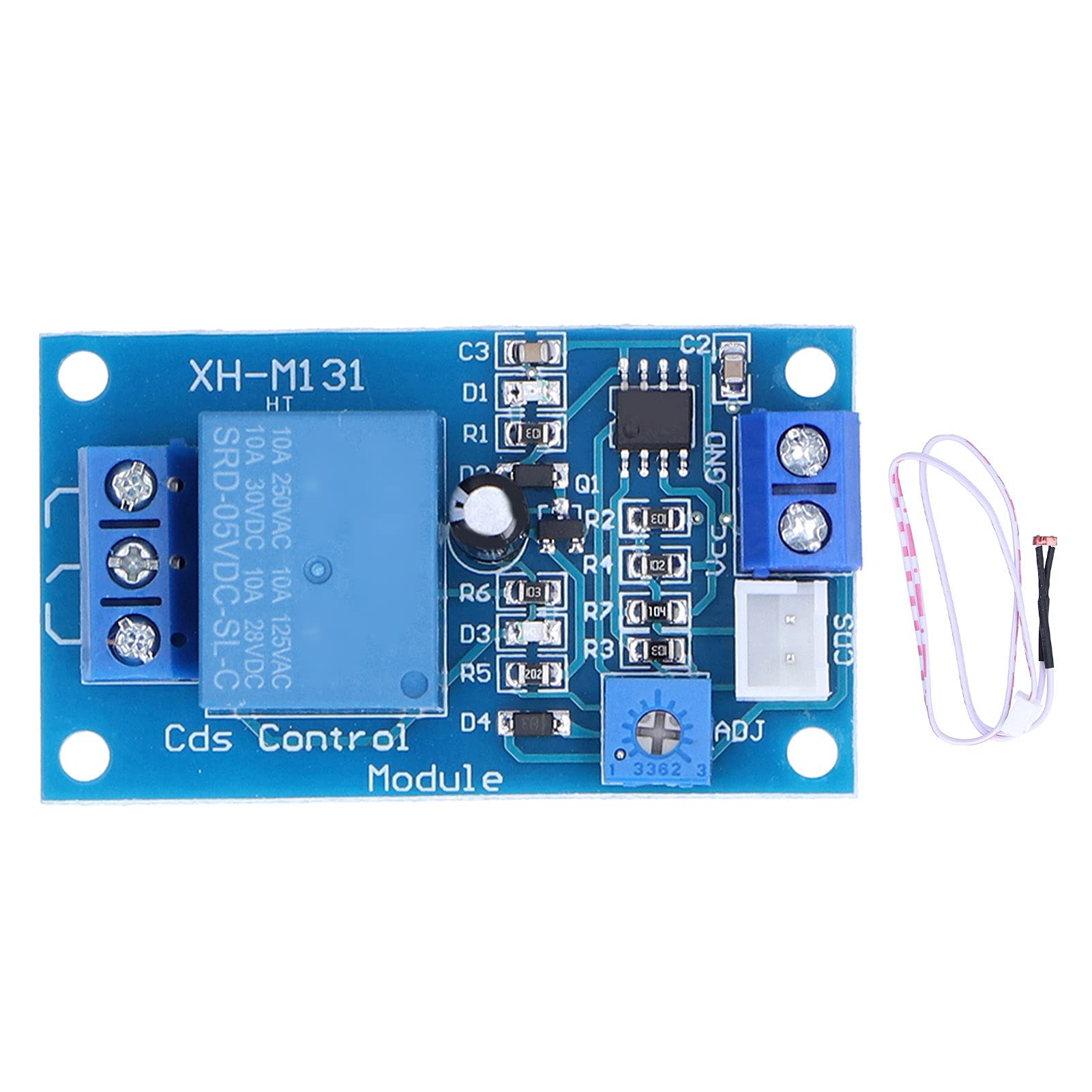 Modulo Resistore Fotosensibile Eujgoov DC 5V Interruttore Relè Foto-resistenza Un'uscita con Sensore di Rilevamento della Luce XH‑M131