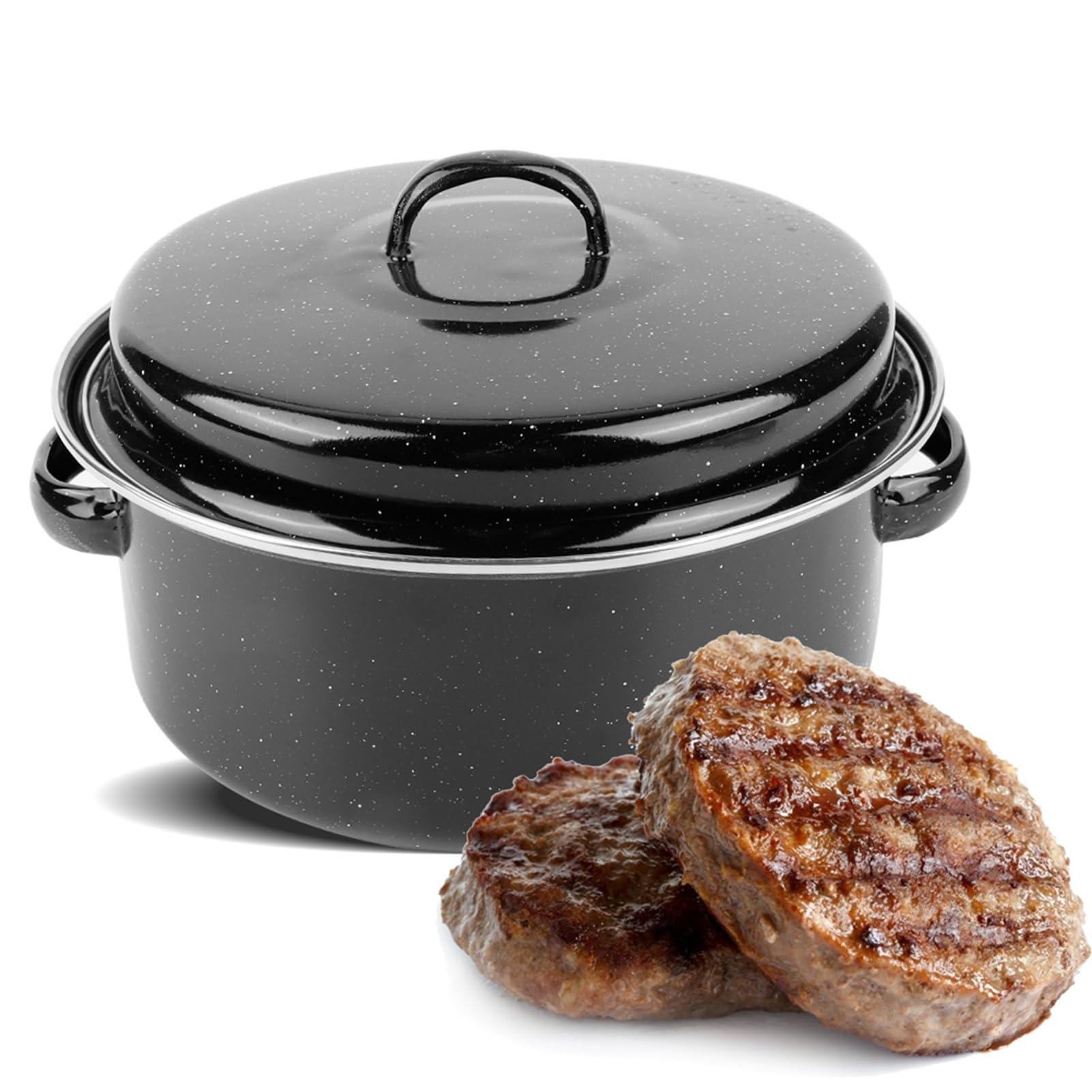 Portable Barbecue Pot, Camping Barbecue Grill Portable Camping Grill Stove Sweet Potato Meat BBQ Grill Pot with Lid for Home Indoor Outdoor