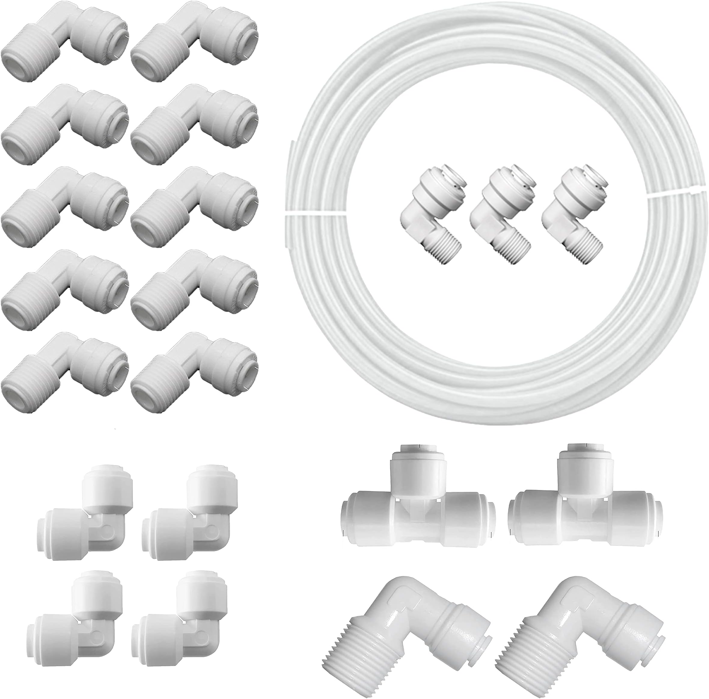 SHAPURE Connector Pack Connectors Pack For Ro UV Uf Pipes Tubes Water Filters Purifiers,Multicolor