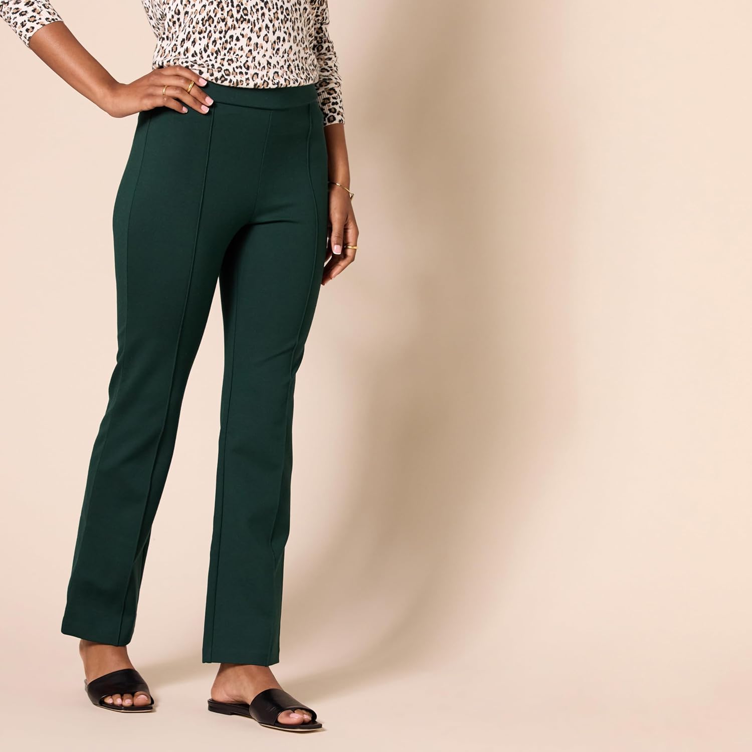 Amazon Essentials Women's Ponte Pull-On Mid Rise Ankle Length Pants - Image 3