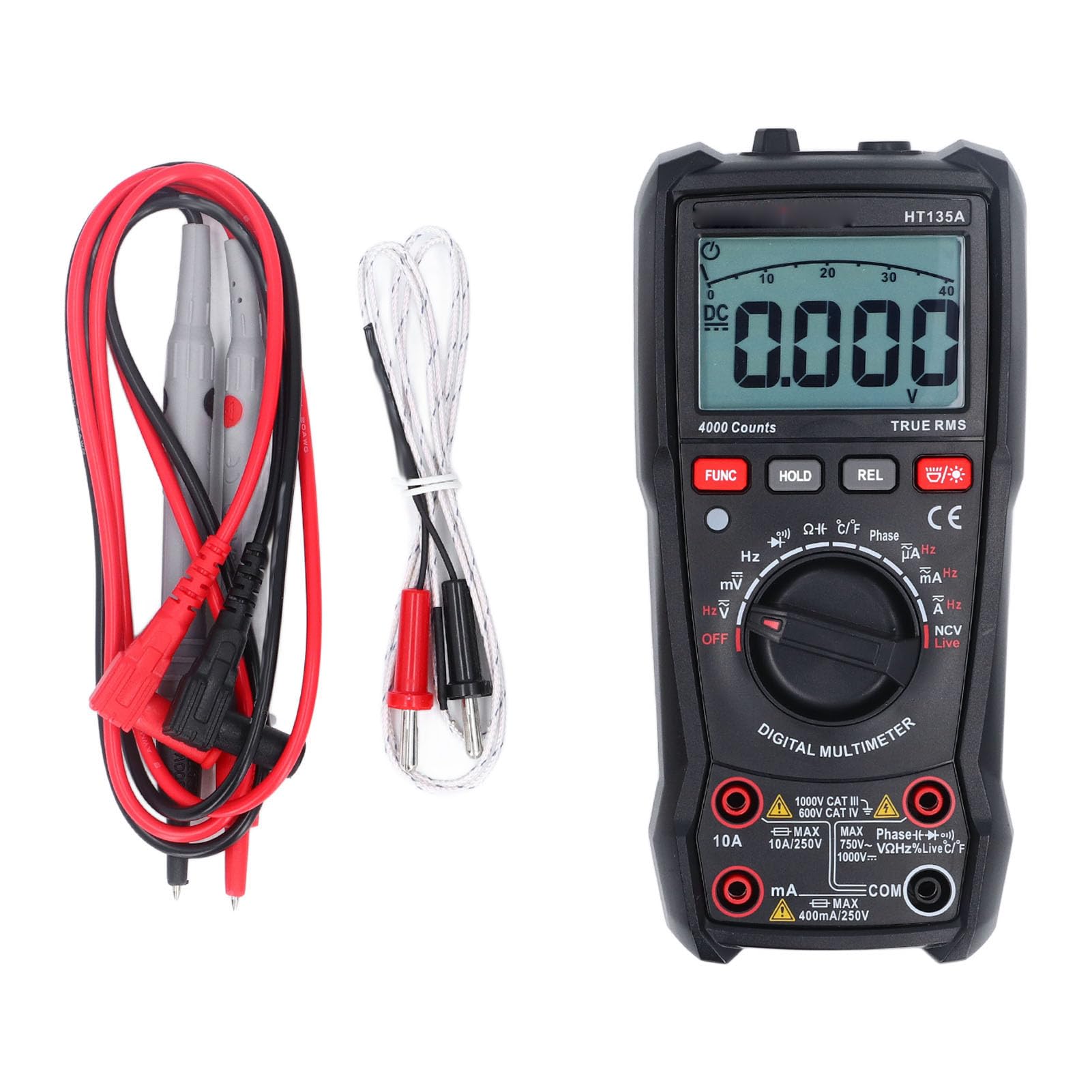 Voltmètre ohm avec alarmes de sécurité et torche pour éviter les risques d'électrocution - 8