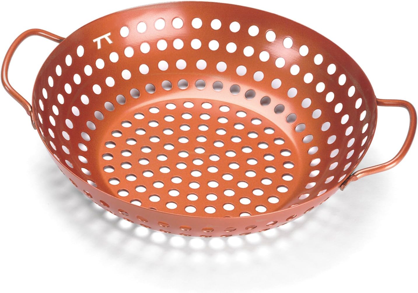 Outset Grill Wok With Holes, Stainless Steel, Square With Handles