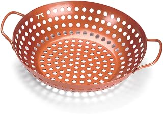 Outset QN70 Round Grill Wok, Copper Non-Stick