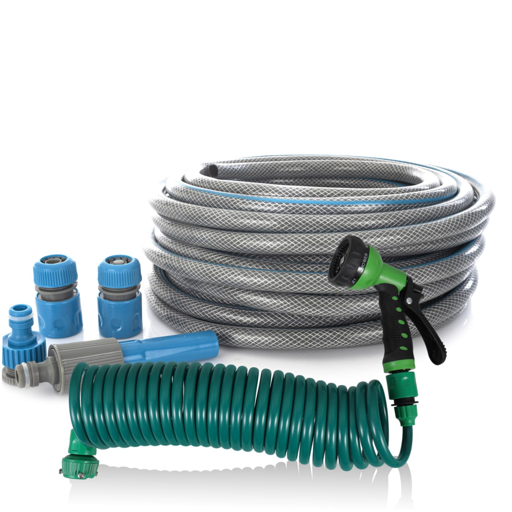 2pezzi Canna Per Irrigazione Giardino Espandibile Ugello Sprayer Resistente e Durevole Per Lavaggio Auto e Pulizie Domestiche