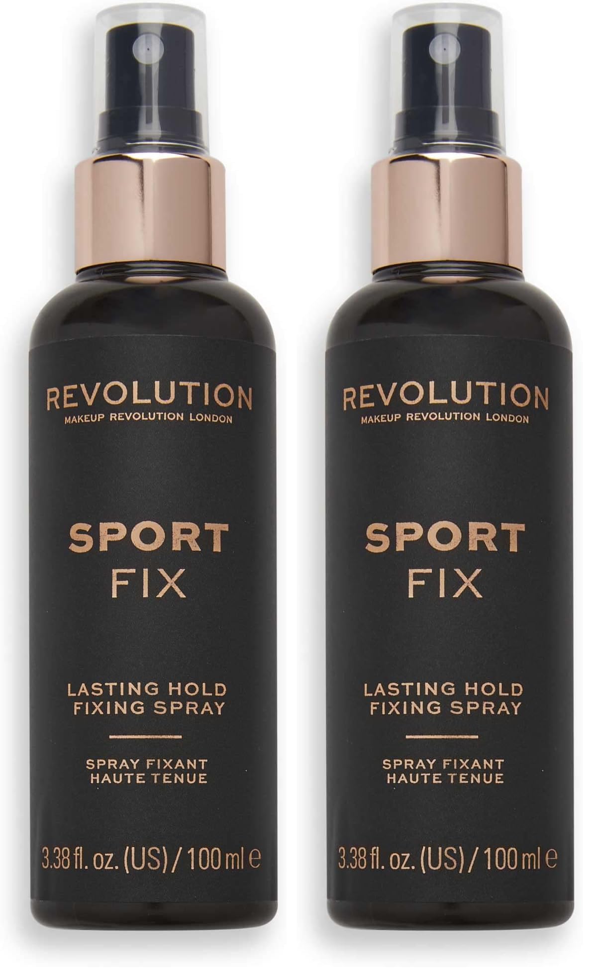 Makeup Revolution, Sport Fixing Spray, 100ml (Packung mit 2)