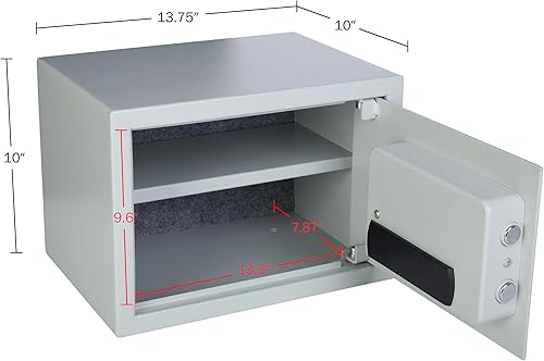 Miniatura 2 de Stalwart - Caja de seguridad digital electrónica, caja de bloqueo de doble entrada con 2 llaves de anulación, seguro personal para el hogar para