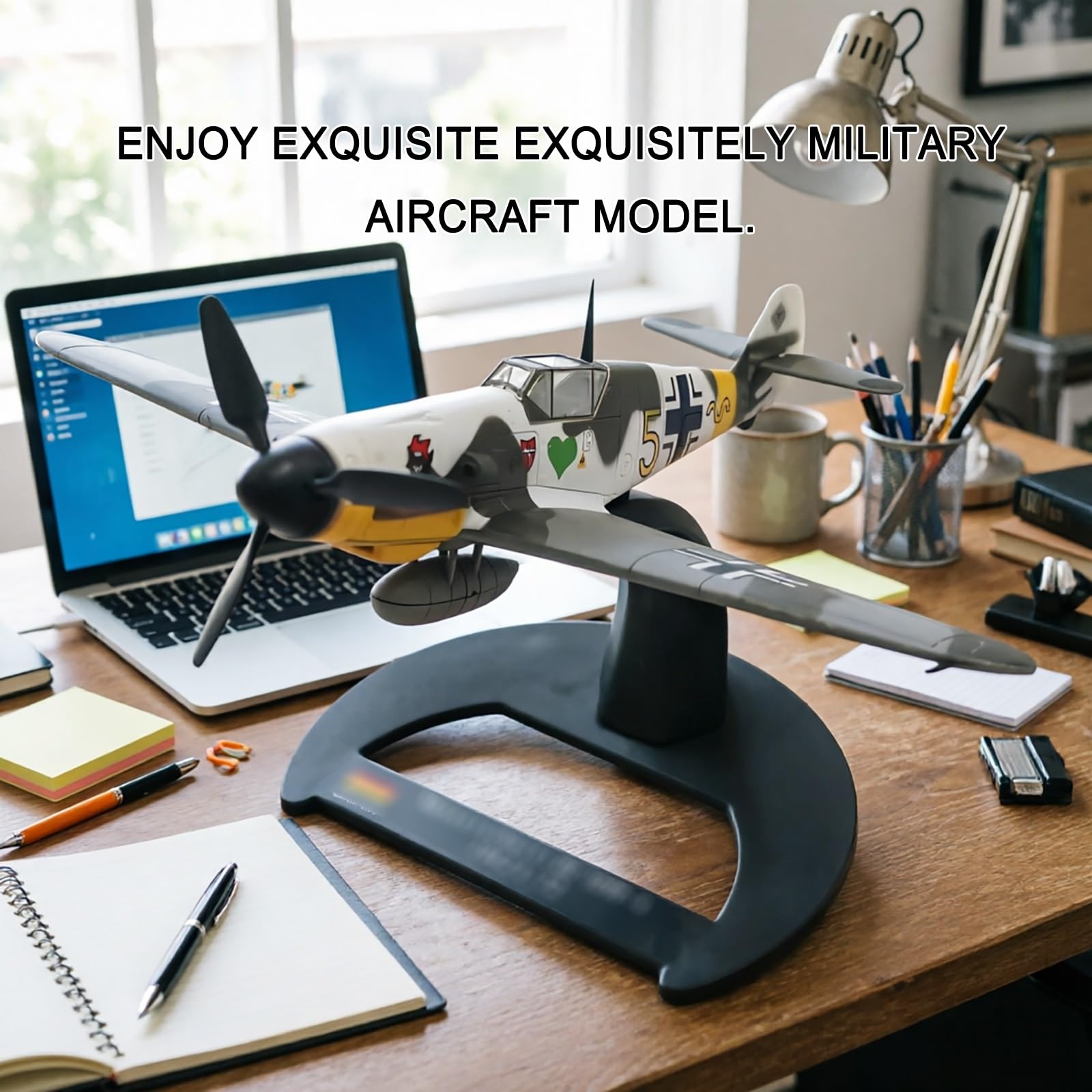 Scala 1/72 BF109-4 Modello jet caccia militare Modello alta simulazione in lega pressofusa for aereo con esposizione statica, vetrina, arredamento for ufficio, regalo perfetto