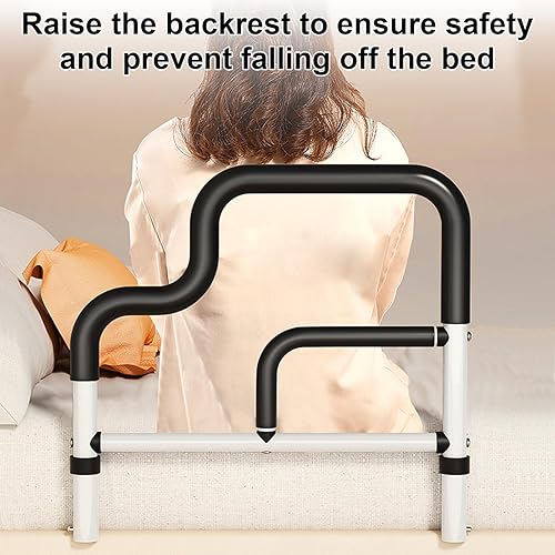 Miniatura 3 de Rieles de cama para seguridad de adultos mayores, capacidad de 300 libras, mango de seguridad de cama de altura ajustable con agarre de espuma,
