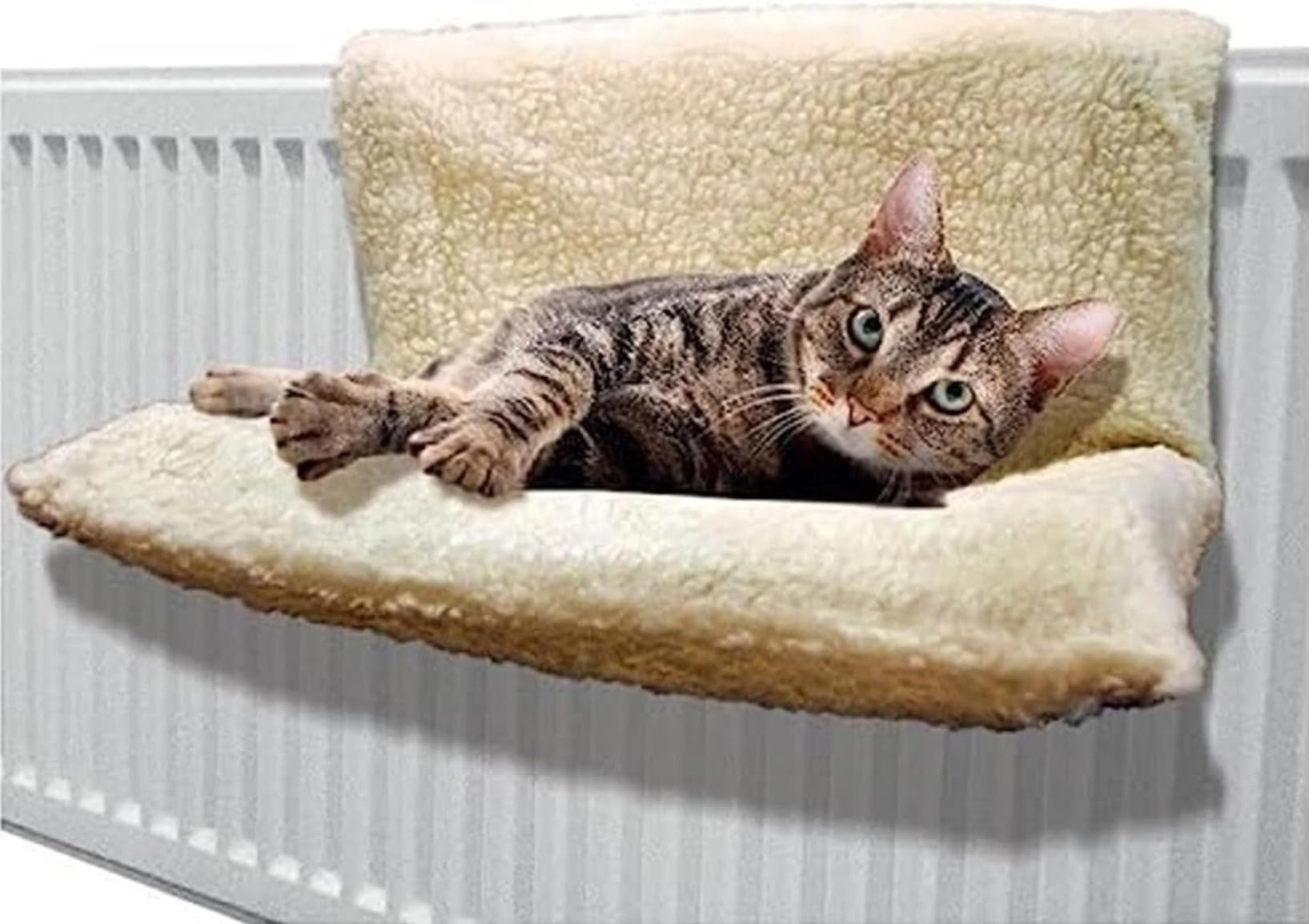 HOUSEHOLD DISCOUNTS LTD Radiator Cat Pet Bed, 66 x 50 cm, Removable Cover, Durable Frame