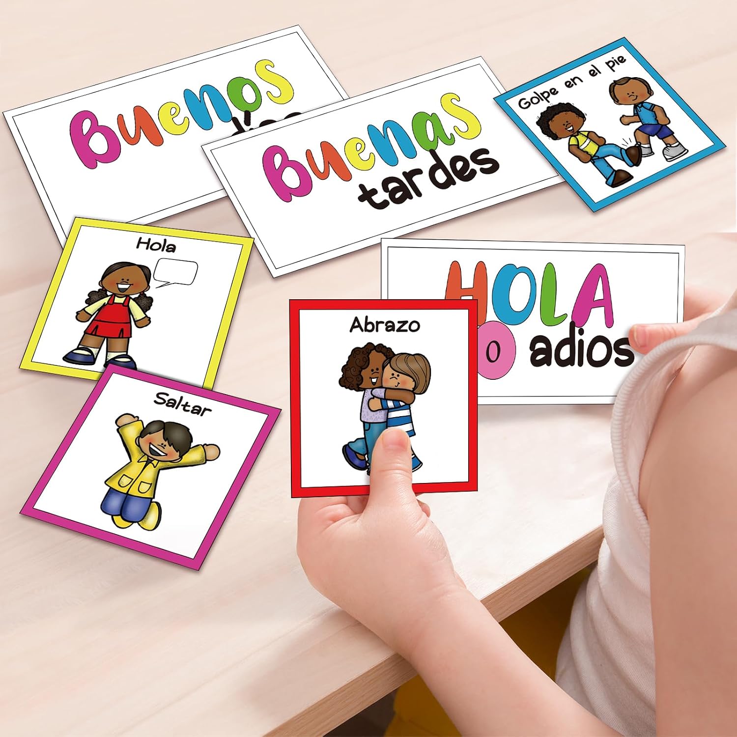 Auchq Morning Meeting Bilingual Greetings Classroom Chart, Preschool Kindergarten Elementary Teacher Supplies for Classroom Must Haves, Great for Back to School/Welcome Sign. (Spanish ＆ English) image 4