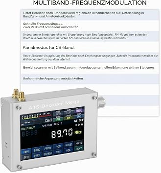 ATS Decoder Mega SDR Radio AM FM SYNC SSB CW DIGI Receiver Improved Version of ATS25 Max Decoder