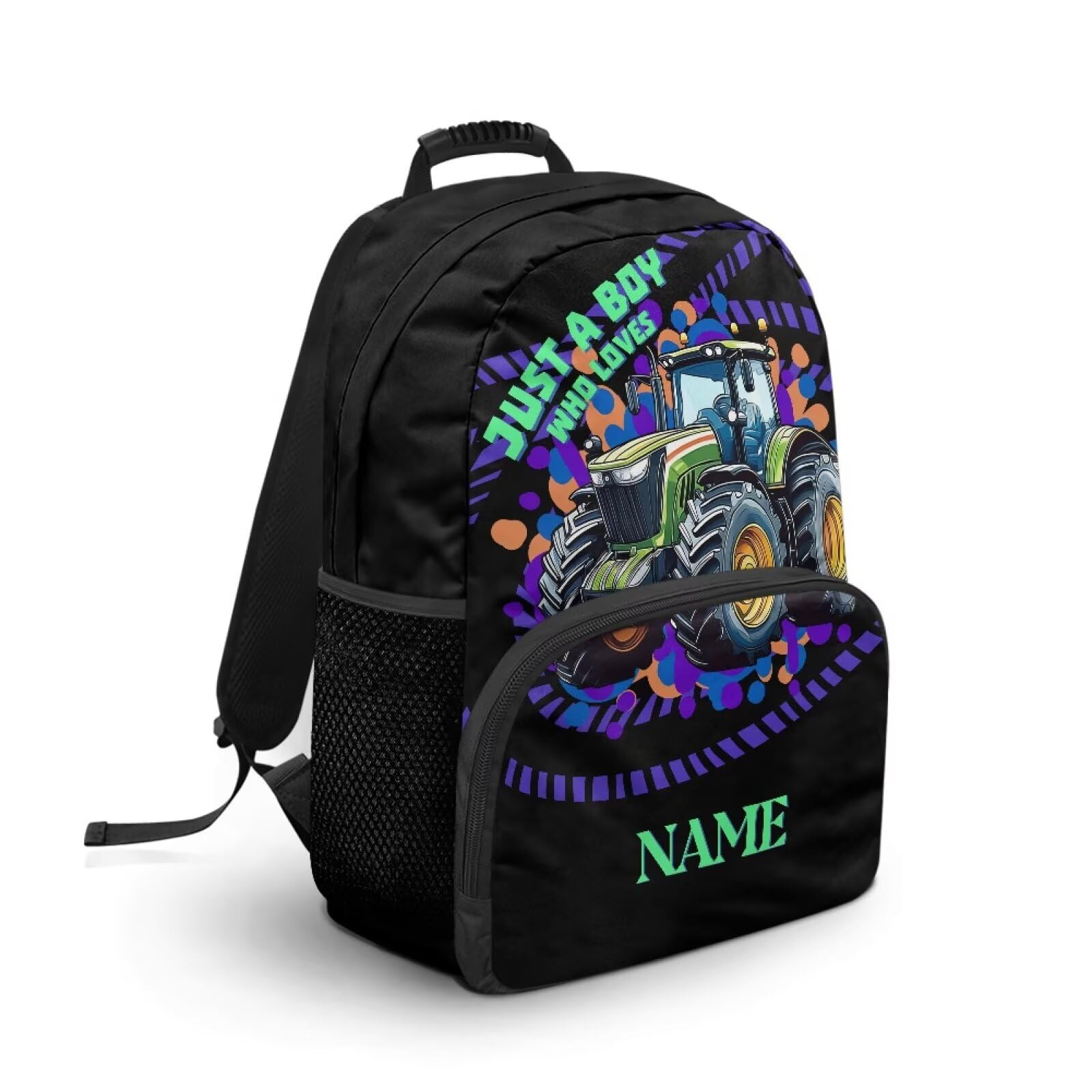 COEQINE Mochila personalizada para niños de 6 a 8 años, mochila escolar para niños de 6 a 8 años, mochila escolar para niños pequeños con etiquetas de nombre, mochila transpirable de 17 pulgadas