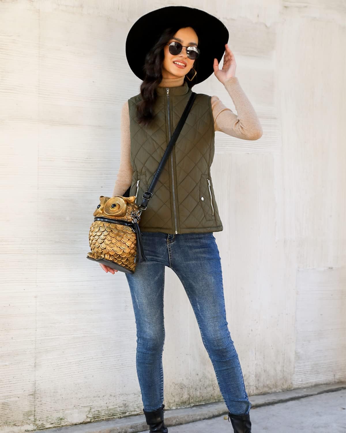 Xeoxarel Women's Quilted Vest with 4 Pockets, Puffer Padded Lightweight Gilet - Image 6