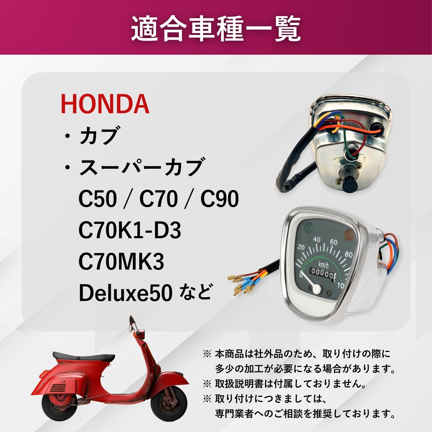 Amazon.co.jp: RiNan. 社外品 バイク スピードメーター スーパーカブ