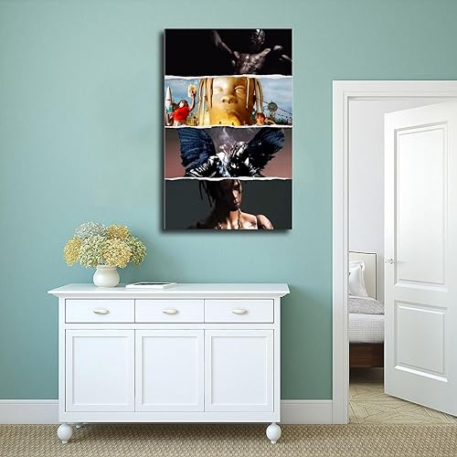 Miniatura 4 de YEZLH Póster Travis de Scott Utopia Astroworld Birds in The Trap Sing McKnight Rodeo álbum de música, póster de lienzo para decoración de