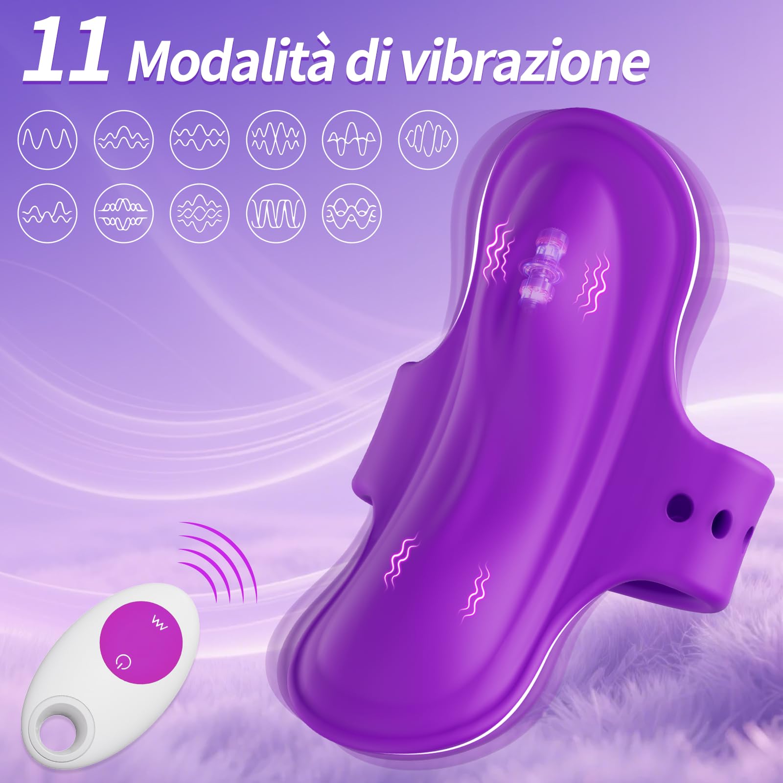 Mini vibratore portatile con telecomando tramite app, giocattolo sessuale per donne e coppie, set di vibratori a farfalla per uso in movimento, 11 modalità di vibrazione