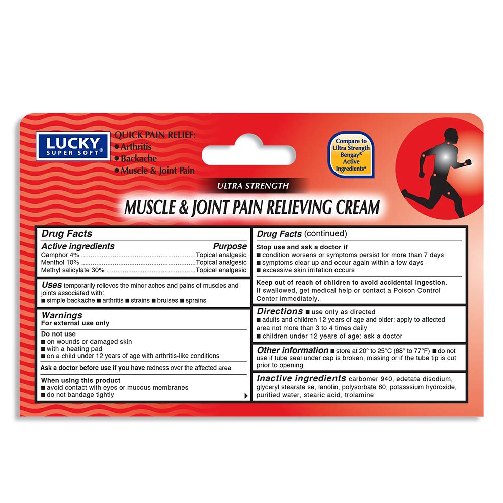 Lucky Super Soft Ointments, Muscle Joint Pain Relieving Cream, Oz