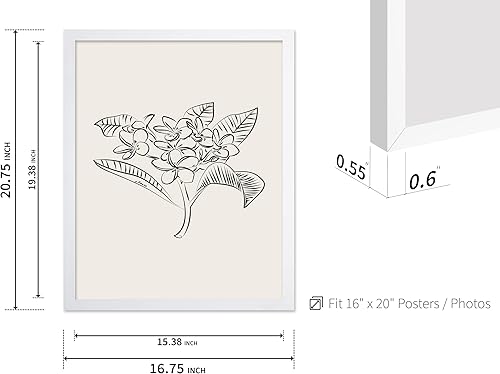 Miniatura 407 de Poster Master Póster de peonías – Estampado de flores retro – Ilustración floral – Ilustración en blanco y negro – Diseño de línea y abstracto –