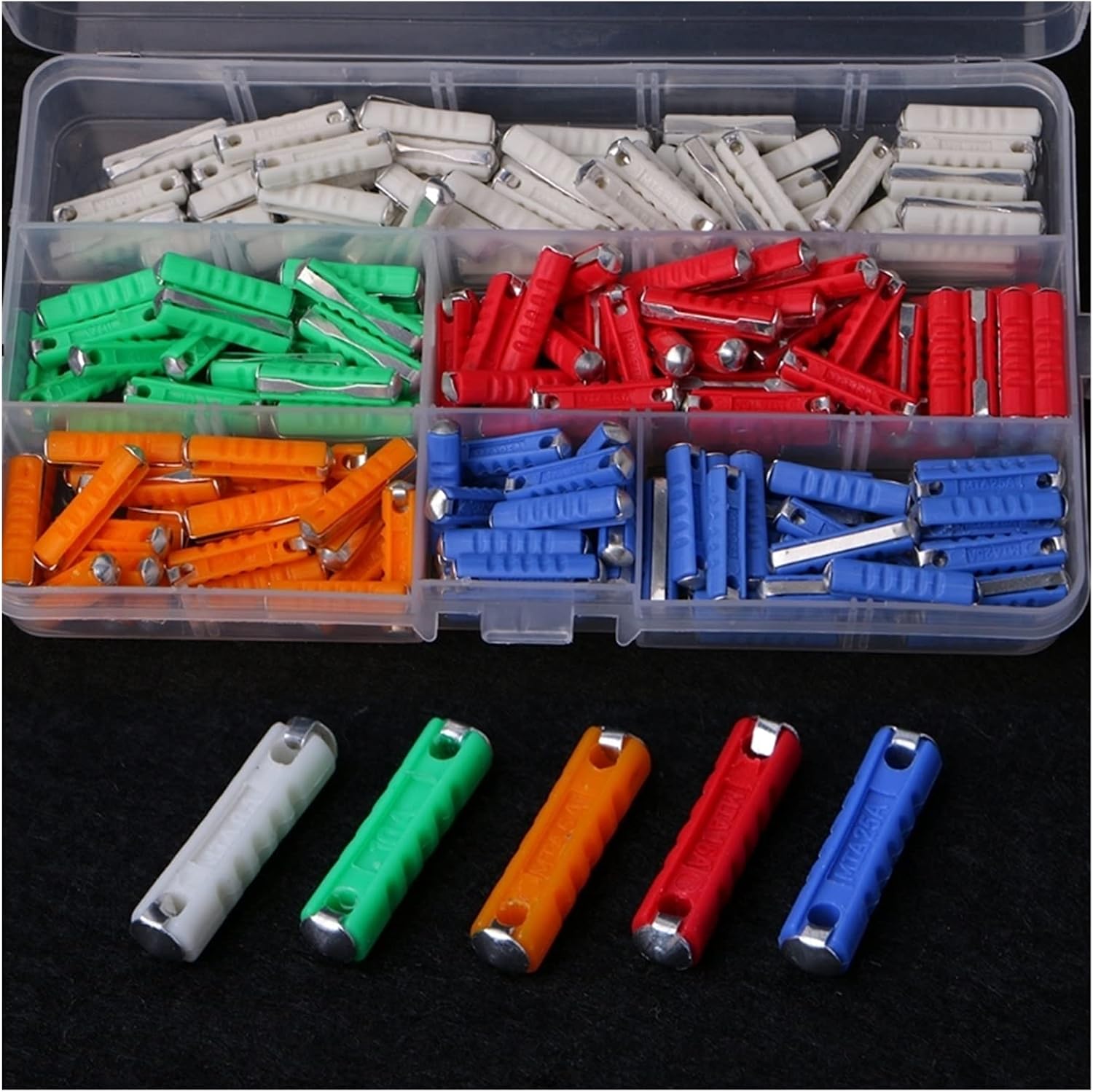 200Pcs 5A 8A 10A 16A 25A Ceramic Continental Car Fuse Set Bullet
