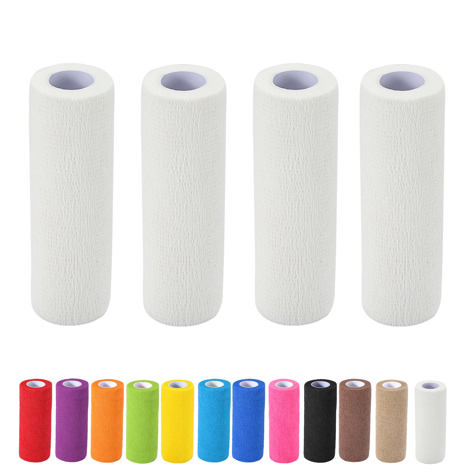 4 Pack Self Adhesive Bandage Wrap, 6 ln x 5 Yards Vet Wrap Tape, Skin — Amazon image 10