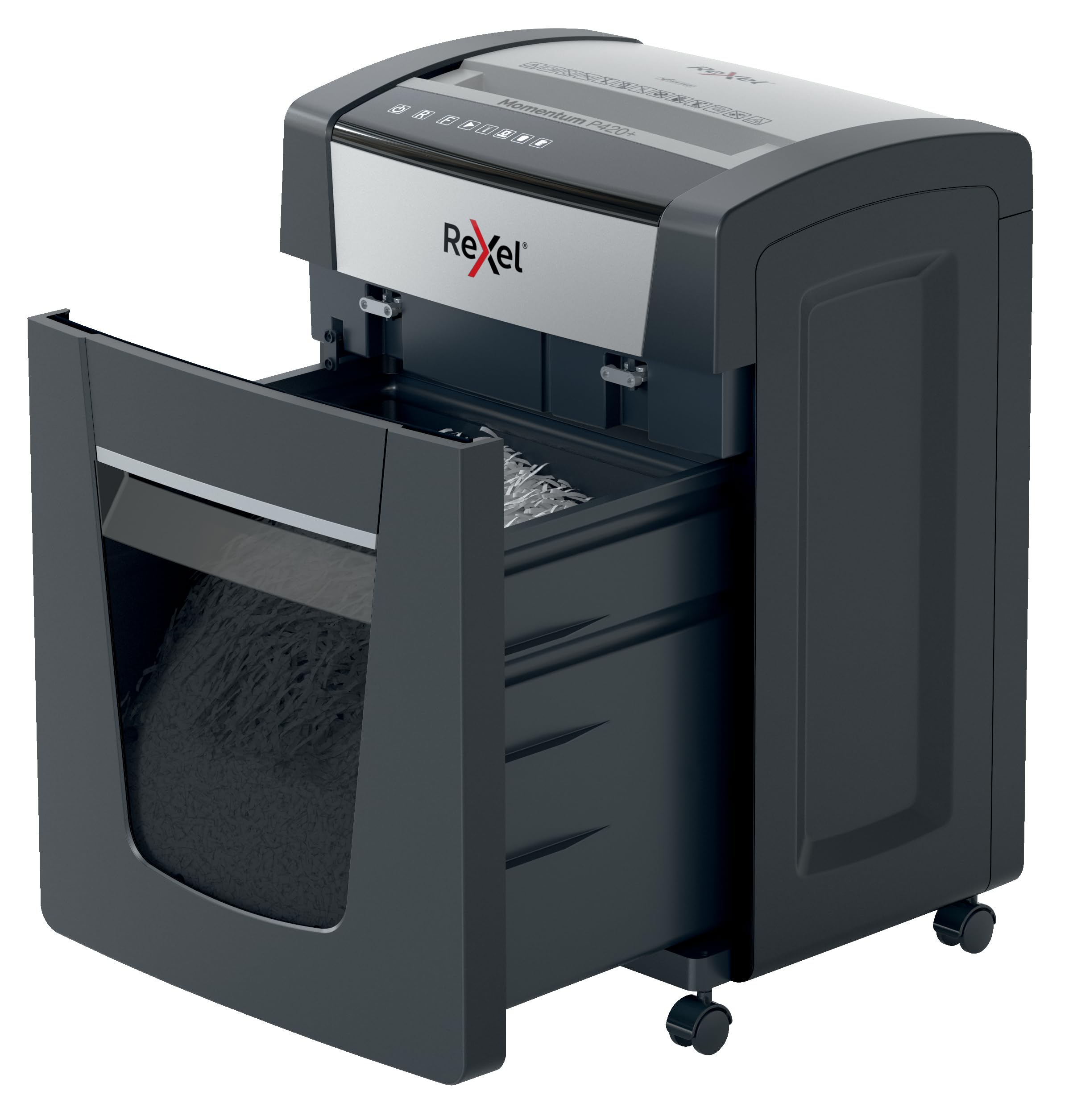 Rexel P420+ Black Cross Cut Paper Office Shredder P4 30 Litre from B&Q