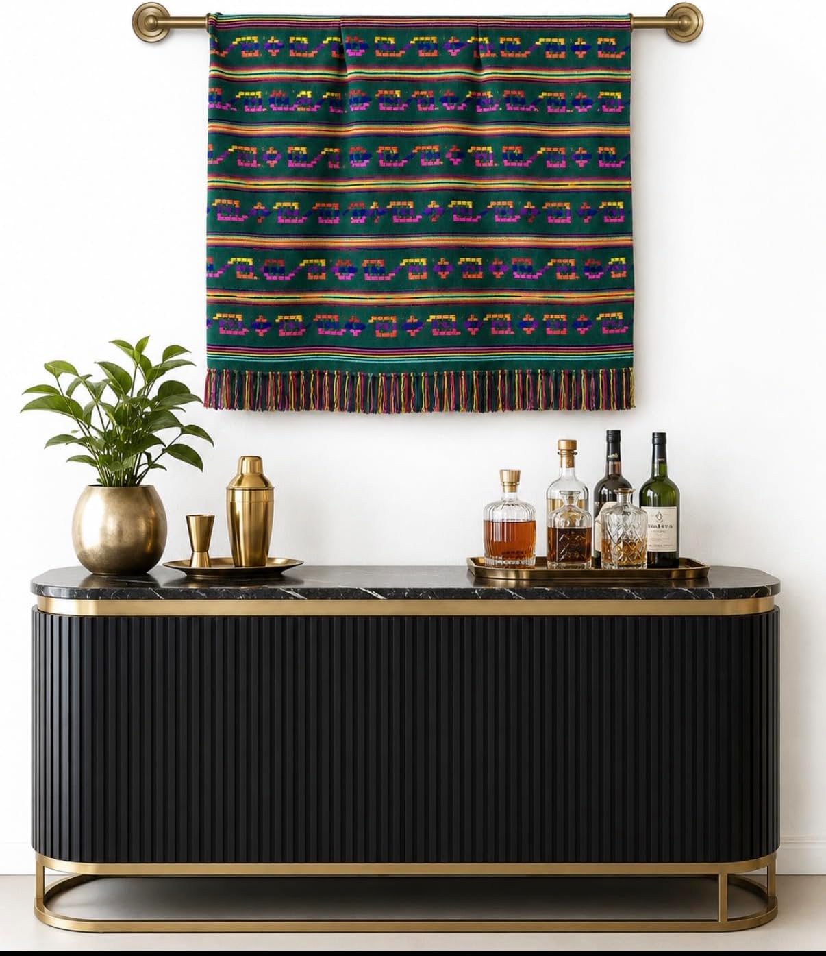 Mexican Cambaya Fabric Bundle, Colorful Traditional Mexican Woven Textile, Home Decor and DIY Projects image 3