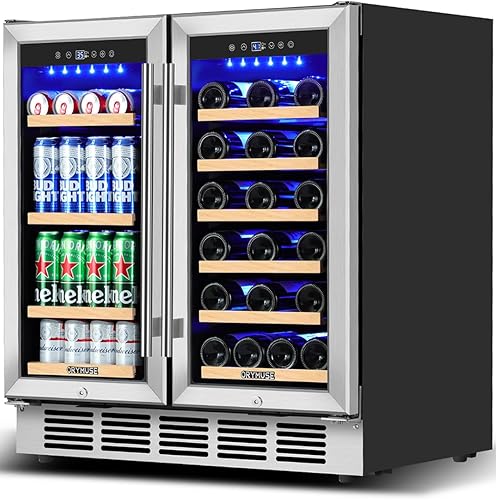 Miniatura 9 de Refrigerador de bebidas de 15 pulgadas, con capacidad para 130 latas, refrigerador bajo mostrador con cerradura y puerta de vidrio, enfriador de