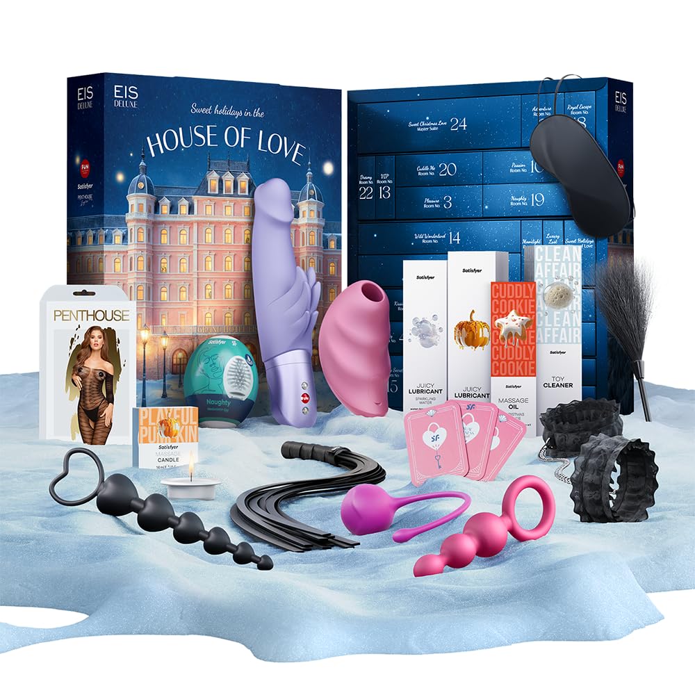 EIS Calendario dell’Avvento Erotico Deluxe 2025 per Adulti, Single e Coppie | 24 Regali Erotici con Satisfyer, Sex Toys FUN FACTORY e Sorprese Intime | Valore oltre 650€