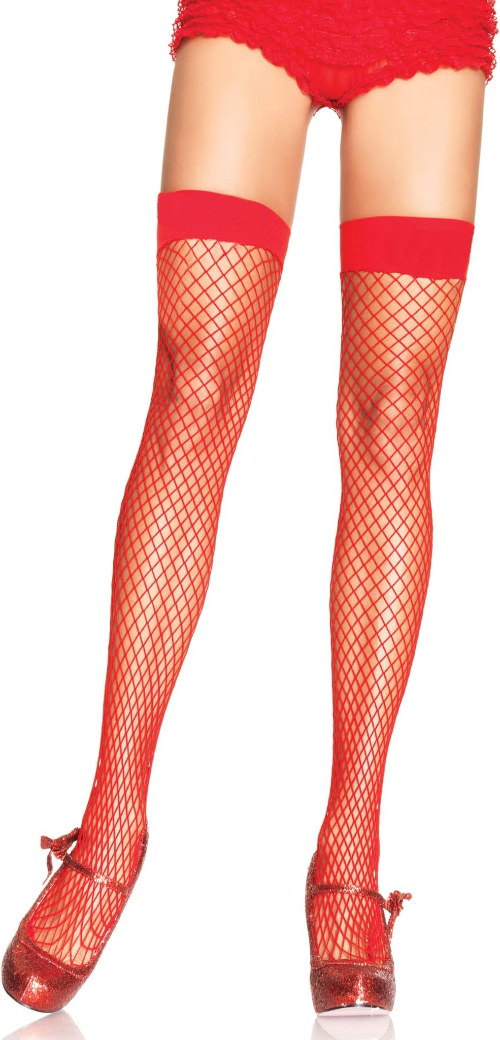 Leg Avenue Women's Industrial Fishnet Thigh Highs