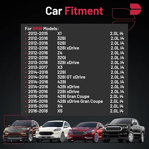 Miniatura 2 de BDFHYK Juego de 4 bujías iridio compatibles con BMW X1 X3 X4 X5 Z4 228i 320i 328i 428i 528i, (228i 328i 428i 528i) xDrive, 328i GT xDrive, 428i Gran