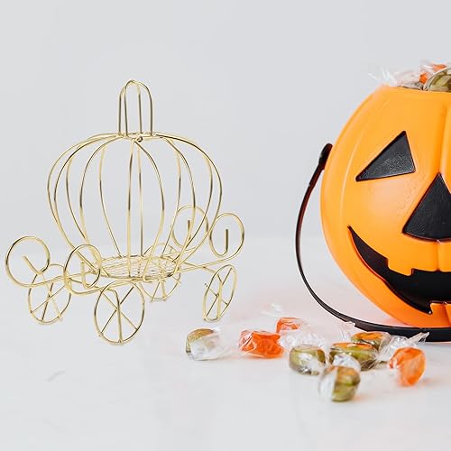 Miniatura 6 de Luxshiny Caja de dulces de carro de calabaza, cajas de dulces de Halloween, cajas de golosinas, carrito de calabaza, cajas de dulces para