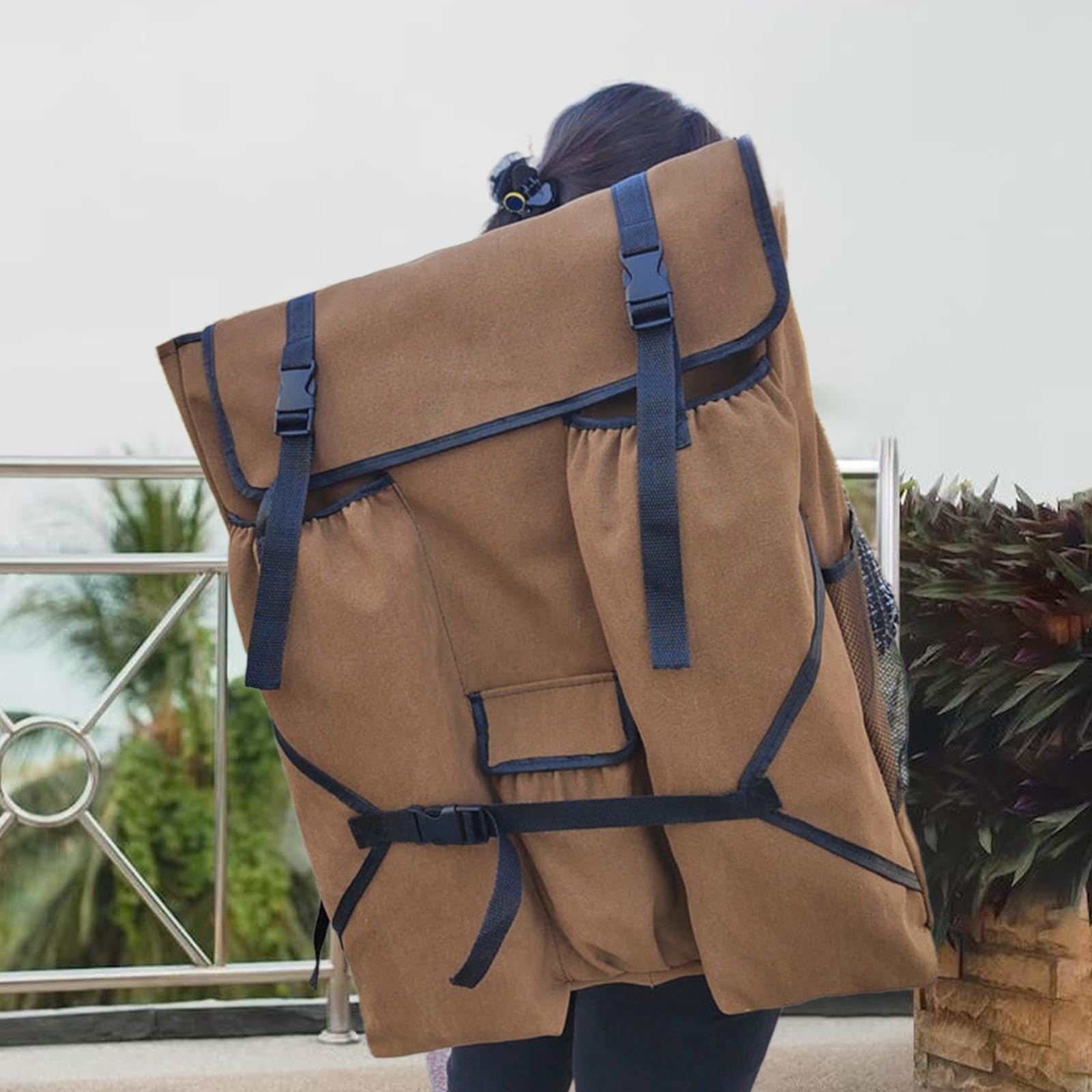 Mochila para El Almacenamiento de Suministros Artísticos, Impermeable, para Estudiantes Y Creadores, MarrÓn