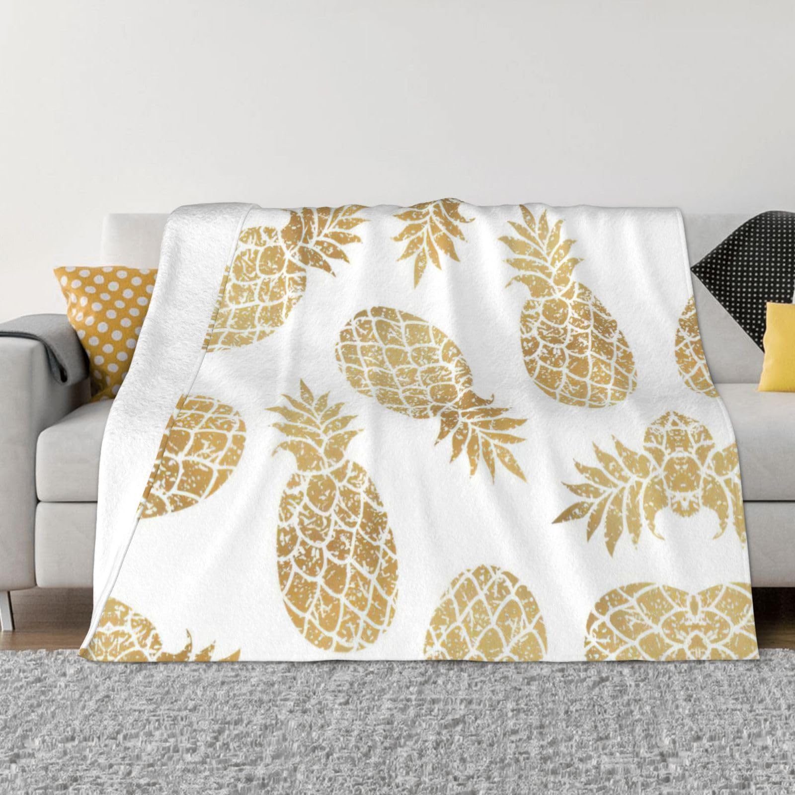 Couverture en micro-polaire plaid flanelle pliable lit et canapé 2 tailles