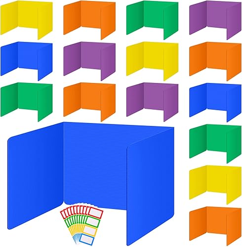 20 separadores de escritorio para estudiantes, tableros de privacidad, carpetas de prueba de privacidad, protector de escritorio de plástico con