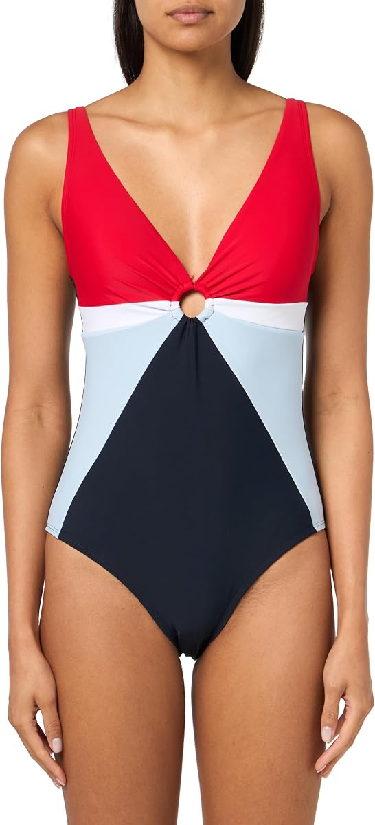Women's One Piece Keyhole Ring Detail Swimsuit