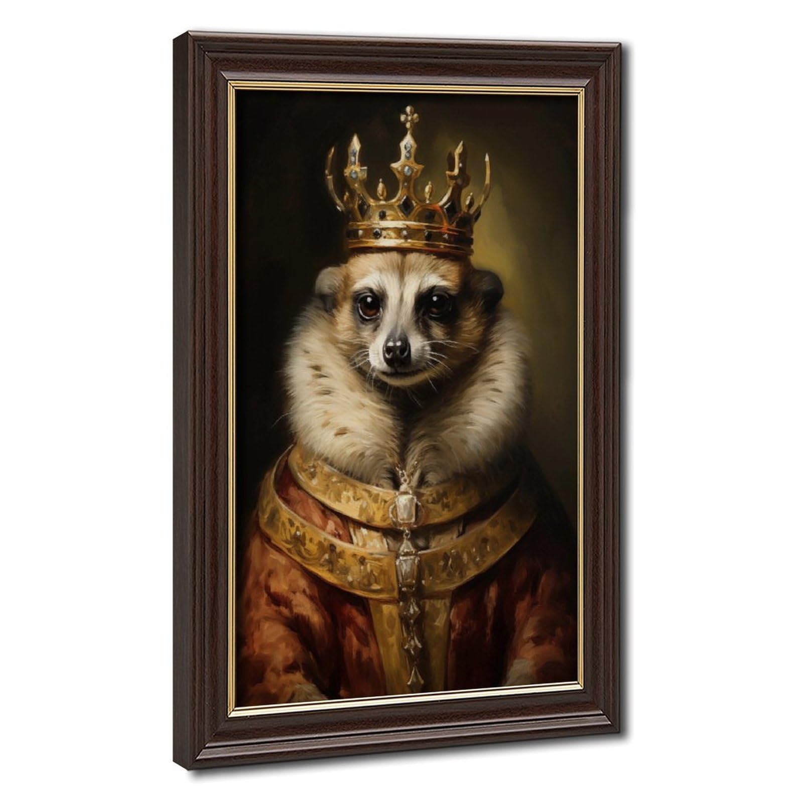 Pyberon Mokume Gane Frame-Style Marmot Canvas Poster For Bedroom Decor Gift