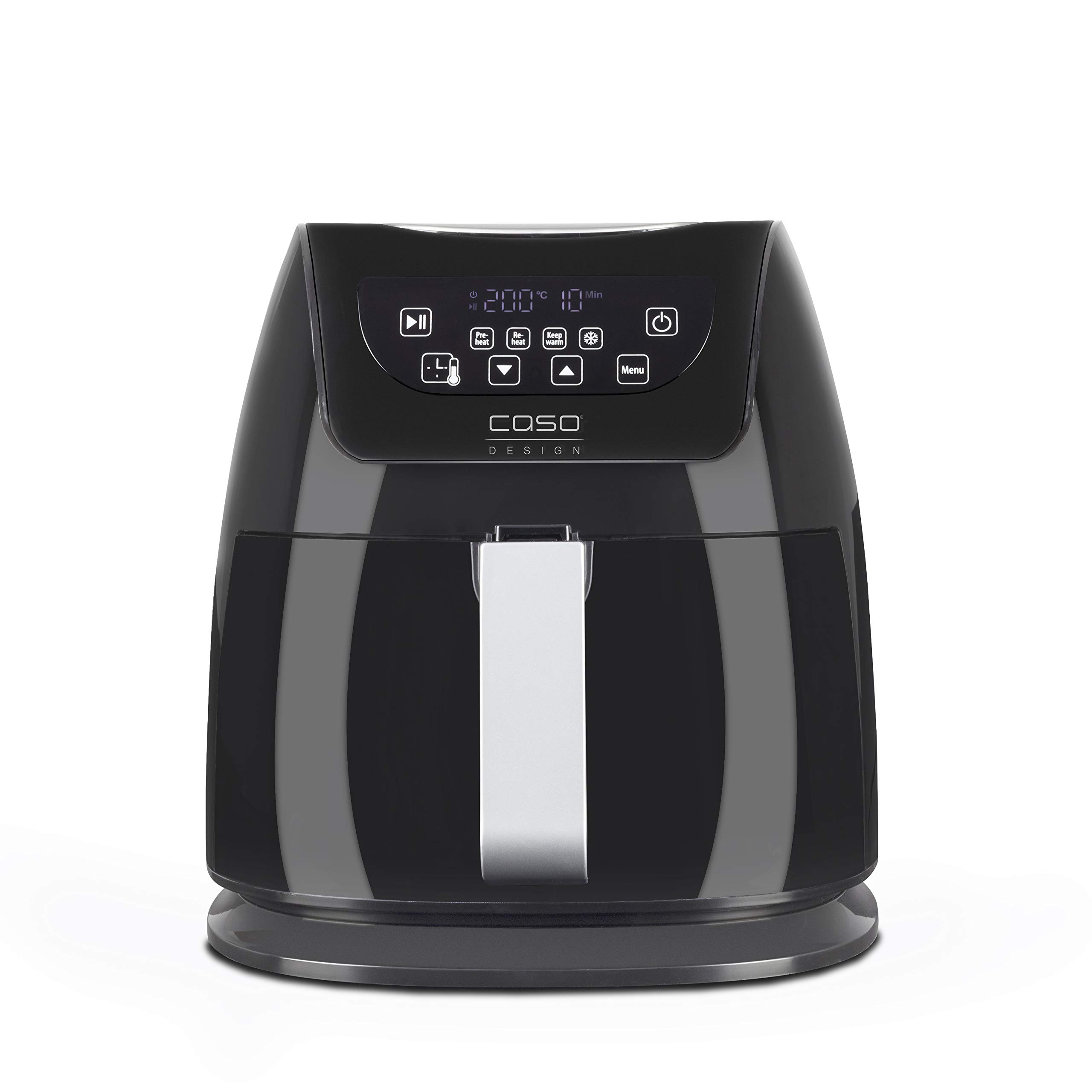 CASO AF 250 - Freidora de Aire sin Aceite con capacidad de 3 litros - Freír sin grasa para una alimentación saludable, Air fryer con panel táctil, hasta 200 °C y 60 min - negra