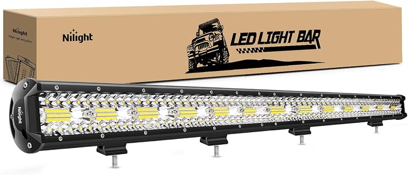 Barra de luz LED de 37 pulgadas, 780 W, combo de punto de inundación de triple fila, 78000 LM, luz de trabajo de conducción, iluminación todoterreno para camiones, camionetas, carritos de golf, SUV, ATV, UTV, 4x4, furgoneta, camper, barco